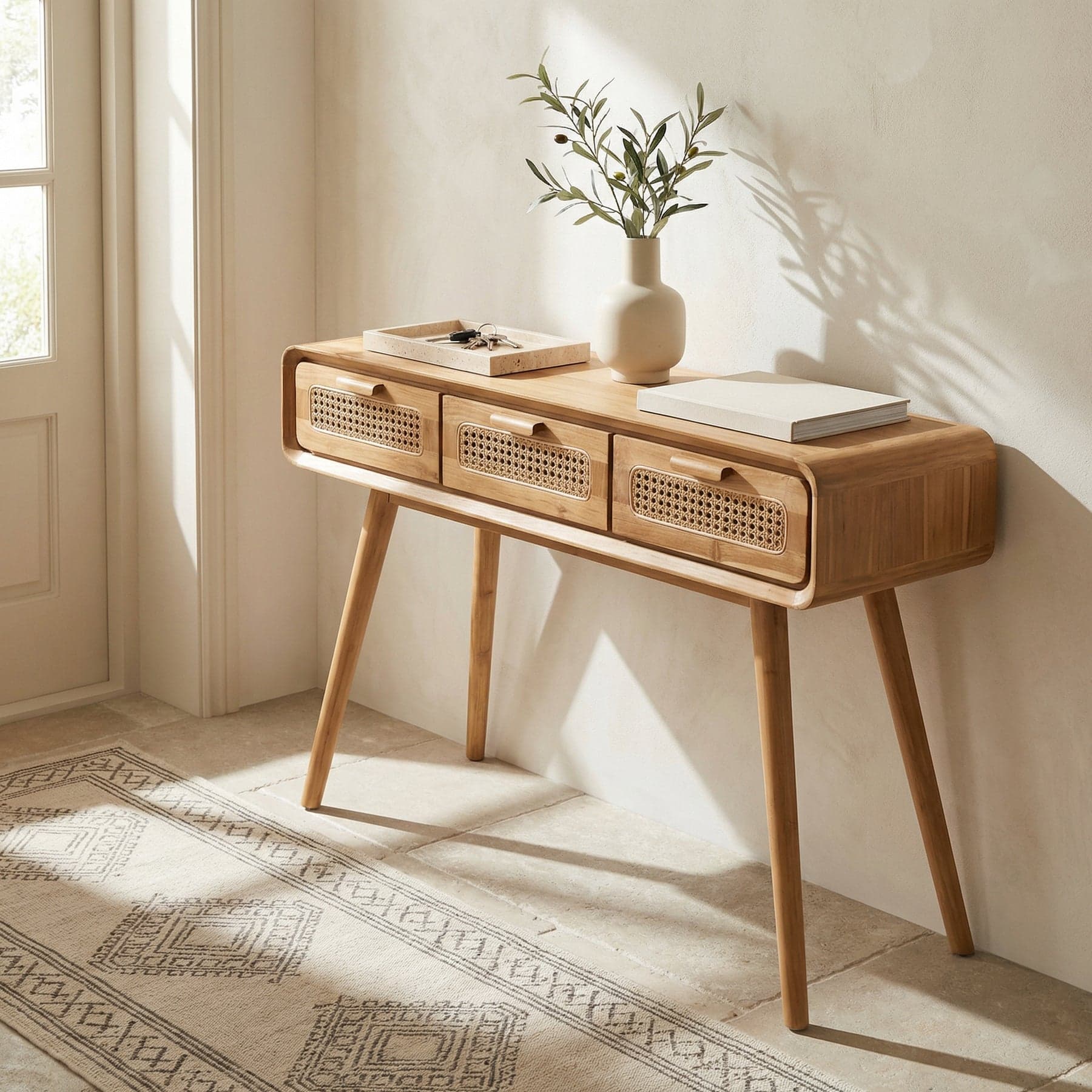 Teak masif ahşap dresuar